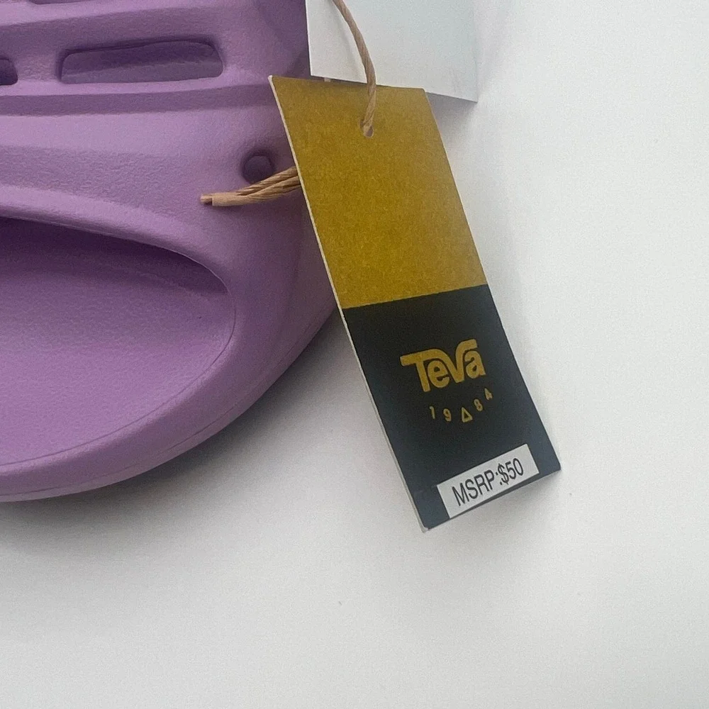 Teva Apretrail Comf Slide Lupine Purple Women's Size 5 Casual Camping Recovery